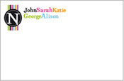 Queen Bee Personalized Note Pads - Sassy Stripe Initial (NP-H-62)